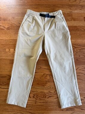 GOLDWIN JAPAN One Tuck Tapered Stretch Pants Cream Large